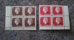 Canada 1963 # O46 - O48 Overprint Queen Cameo Mint 2 Block - Surchargés