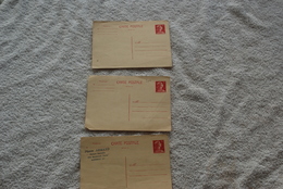 3 Entier Postal Marianne De Muller 15 Fr - Verzamelingen En Reeksen: PAP