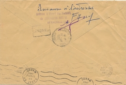 MAROC Griffe " INCONNU APPEL FACTEUR MARRAKECH-MEDINA" Au Dos Lettre ANCIENS COMBATTANTS RABAT 1950 - Covers & Documents