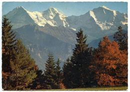 Switzerland 1959 Postcard Eiger, Mönch, Jungfrau, Thun To Wooster OH - Thoune / Thun