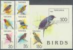 PAJAROS/TANZANIA -.Yvert#1166/72+HB181 - MNH ** - Cuckoos & Turacos