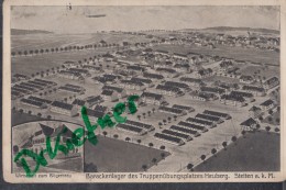 Stetten Am Kalten Markt, Barackenlager Des Truppenübungsplatzes, Mit Zeppelin Und Wrtschaft Zum Bilgerbräu, Um 1915 - Sigmaringen