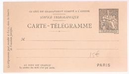 G608 - Postal Stationery / PSC / Entier Postal / Carte-télégramme Au Type Chaplain 30c - Pneumatiques