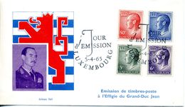 LUXEMBOURG - 1965. 1 Er Jour D' émission. Série S.A.R. LE GRAND DUC / Armoiries Lion - Lettres & Documents