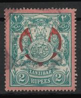ZANZIBAR  - (Vedere Fotografia) (See Photo) 1899/1901 - A7 - 2 Rupees Usato - Zanzibar (...-1963)