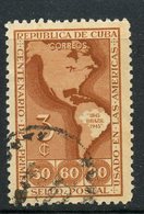 Cuba 1944 3 Cent Map Issue  #393 - Usati