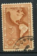 Cuba 1944 3 Cent Map Issue  #393 - Oblitérés