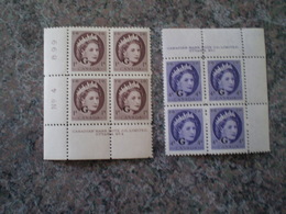 Canada 1955 #  O40 - O43 Overprint Mint 2 Block - Sobrecargados