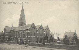 Tieghem    L'Eglise Et Le Presbytère   -    1908 - Anzegem