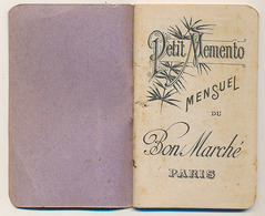 PETIT MEMENTO MENSUEL DU BON MARCHE (OCT NOV DEC) - Tamaño Pequeño : 1901-20
