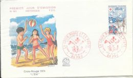 France FDC N°1828 (Pau) Croix-Rouge (neuf Sous Blister) 1974 - 1970-1979