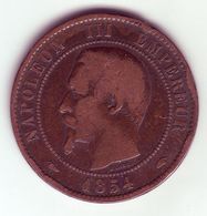 Napoléon III Tête Nue . 10 Centimes 1854 A - 10 Centimes