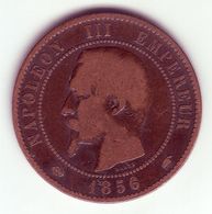 Napoléon III Tête Nue . 10 Centimes 1856 A - 10 Centimes