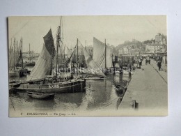 UK KENT Folkestone The Quay Boat  Old Postcard  9 - Folkestone