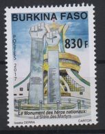 Burkina Faso 2017 Mi. ? Le Monument Des Héros Nationaux La Stèle Des Martyrs 1 Val. ** - Burkina Faso (1984-...)
