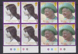 British Antarctic Territory 2002 Queen Mother 2v Bl Of 4  ** Mnh (37729A) - Autres & Non Classés