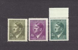 Bohemia & Moravia Böhmen Und Mähren 1942 MNH ** Mi 102, 103, 104 Sc 75, 76, 77 Hitler. 3 Stamps - Neufs