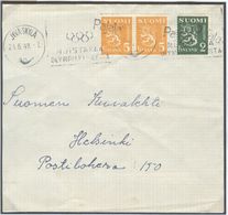 FINLAND Cover With With Cancel Pajala Olympic Machine Cancel Jyvaskyla In Finnish To Collect Money For The Olympic Games - Ete 1952: Helsinki