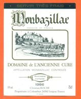 étiquette De Vin De Monbazillac Domaine De L'ancienne Cure 1986 Christian Roche à Colombier - 75 Cl - Monbazillac