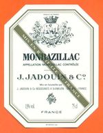 étiquette De Vin De Monbazillac J Jadouin Et Cie à Saint émilion - 75 Cl - Monbazillac