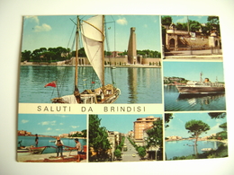 SALUTI  DA  BRINDISI    PUGLIA  VIAGGIATA  COME DA FOTO - Brindisi