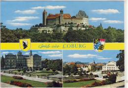 Delcampe - COBURG Mehrbildansicht; Gel. 1991 Mit Sondermarke - Coburg