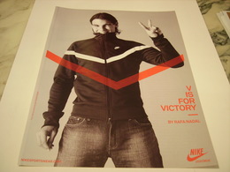 PUBLICITE  VETEMENT NIKE AVEC RAFA NADAL 2009 - Altri & Non Classificati