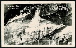 RB 1193 -  Real Photo Postcard - Niagara Falls In Winter - Goughs Cave Cheddar Somerset - Cheddar