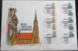 DEUTSCHLAND 1989 Mi-Nr.1399 A Und 1400 A Fünferstreifen - FDC - 1981-1990