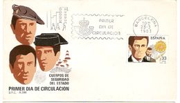 Spain & FDC Cuerpos De Seguridad De Estado, Barcelona 1983 (2692) - Police - Gendarmerie