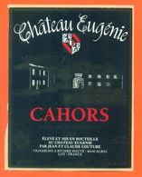 étiquette Vin Autocollante De Cahors Chateau Eugénie 1988 Jean Et Claude Couture à Rivière Haute - 75 Cl - Cahors