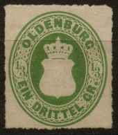 Oldenbourg (1862) N 15 A Sans Gomme - Oldenburg