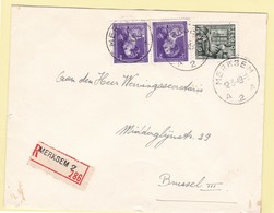 Paire N ° 693 +768 / Recommandé De Merksem ( Lsc Enveloppe  ) - 1948 Exportación