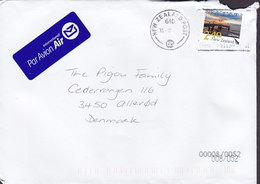 New Zealand INTERNATIONAL PAR AVION Air Label NEW ZEALAND POST 2010 Cover Brief ALLERØD Denmark $2.40 Lake Rotorua - Lettres & Documents