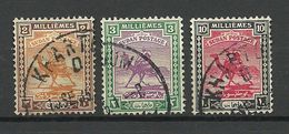 SOUDAN SUDAN 1921 Michel 30 - 31 & 34 O Kamel Camel - Used Stamps