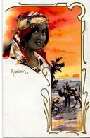 CPA Art Nouveau Femme Girl Women Circulé Non Circulé Paillettes En Relief - 1900-1949