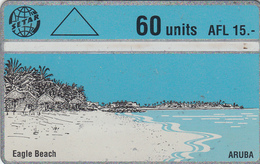 Aruba  Phonecard- Eagle Beach - 60u - Fine Used - Aruba