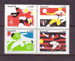 BRESIL 1987 CLUBS DE FOOTBALL  YVERT N°1848/51  NEUF MNH** - Unused Stamps