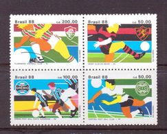 BRESIL 1988 CLUBS DE FOOTBALL  YVERT N°1884/87  NEUF MNH** - Unused Stamps