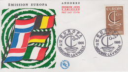 Enveloppe  FDC  1er  Jour     ANDORRE   ANDORRA      EUROPA    1966 - 1966