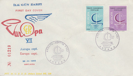 Enveloppe   FDC   1er  Jour     TURQUIE     EUROPA    1966 - 1966