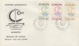 Enveloppe   FDC   1er  Jour    CHYPRE     EUROPA    1966 - 1966