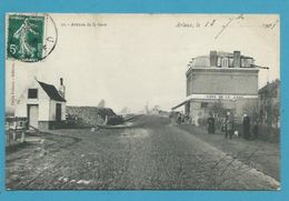 CPA  10 - Café Avenue De La Gare ARLEUX 59 - Arleux