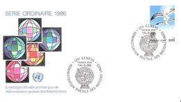 United Nations Geneva 1986 Herring Gull (Larus Argentatus)  Mi 142, FDC Cover - Briefe U. Dokumente