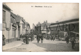 FRANCE - DOULLENS - Halle Au Lin. ( Ed. Decauchy, èditeur Nº 34)  Carte Postale - Piazze Di Mercato