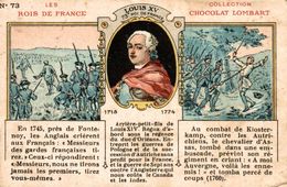 CHROMO  CHOCOLAT LOMBART LES ROIS DE FRANCE LOUIS XV - Lombart