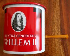 Boite Metallique Vide 50 Cigares Willem II Senoritas Années 50 - Empty Tobacco Boxes