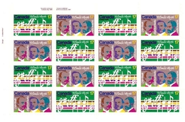 Canada 1980 Musique Music Hymne National Anthem Sc 857-58 Mi 768-769 MNH XX (HOV 3211) - Feuilles Complètes Et Multiples