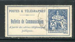 FRANCE- Timbre Téléphone Y&T N°24- Oblitéré - Telegraph And Telephone