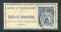 FRANCE- Timbre Téléphone Y&T N°24- Oblitéré - Telegraph And Telephone